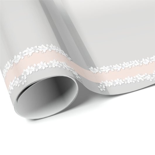 Gepersonaliseerde zilveren bruid en bruidegom name cadeaupapier (Rol Hoek)