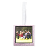 Gepersonaliseerde Zilveren Glitter Familie Vakanti Decoratie (Voorkant)