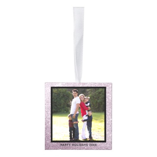 Gepersonaliseerde Zilveren Glitter Familie Vakanti Decoratie (Rechts)