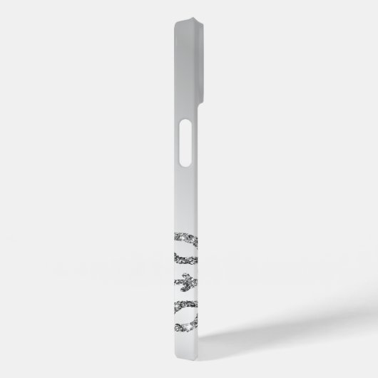 Gepersonaliseerde zilveren glitter sneeuwvlokken o Case-Mate iPhone case (Achterkant / Rechts)