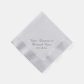 gepersonaliseerde zilverkleurige servetten (Hoek)