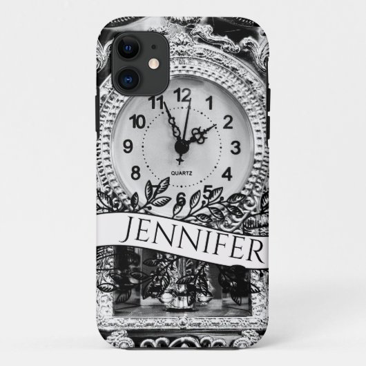 Gepersonaliseerde  Zilverklok gothic Case-Mate iPhone Case (Achterkant)