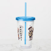 Gepersonaliseerde zingende katten acryl drinkbeker (Rechts)