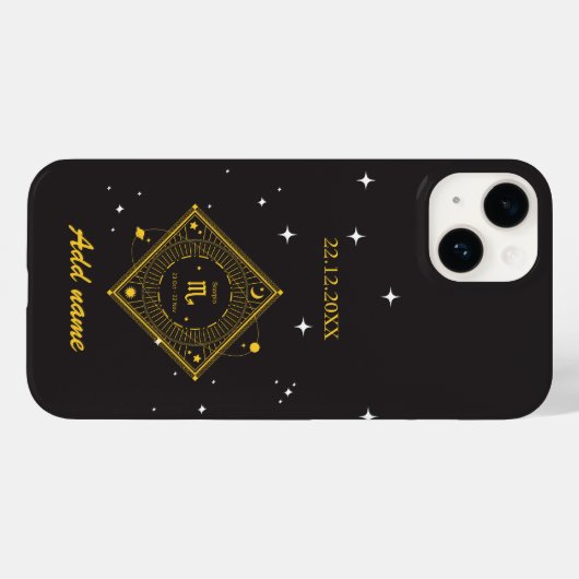 Gepersonaliseerde Zodiac Aangepaste naam Schorpioe Case-Mate iPhone Case (Achterkant (horizontaal))