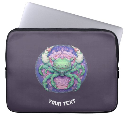 GEPERSONALISEERDE ZODIACKANKER TEKEN LAPTOP SLEEVE (Voorkant)
