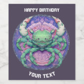 GEPERSONALISEERDE ZODIACKANKER TEKEN WIJN ETIKET (Enkel label)