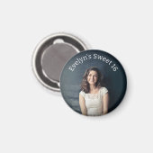 Gepersonaliseerde zoete 16 foto magneet (Voorkant / Achterkant)