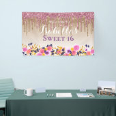 Gepersonaliseerde zoete 16 | Klitter voor het uits Spandoek (Beurs)