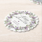 Gepersonaliseerde zoete 16 Paarse Lila bloem Kartonnen Onderzetters (Gekanteld)