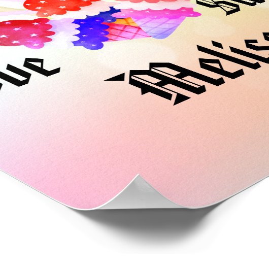 Gepersonaliseerde zoete behandelingen poster (Hoek)