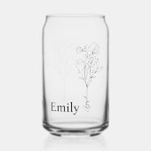 Gepersonaliseerde zoete erwt April Geboorte Maand  Blikvorm Glas (Voorkant)