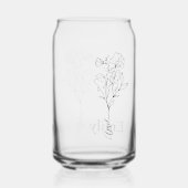 Gepersonaliseerde zoete erwt April Geboorte Maand  Blikvorm Glas (Achterkant)