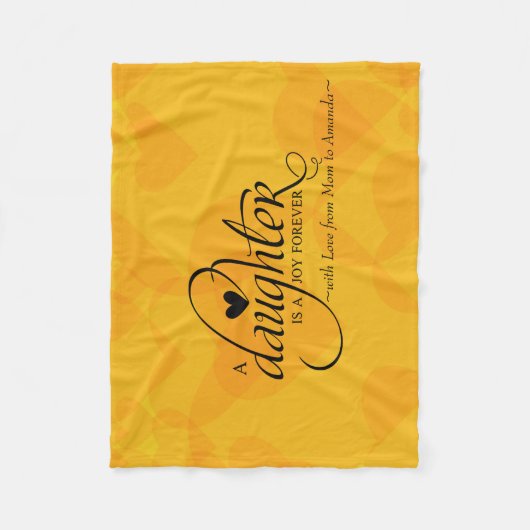 Gepersonaliseerde zoete geschenken voor dochter fleece deken (Voorkant)