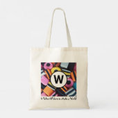 Gepersonaliseerde Zoethout Allerlei Monogram met Q Tote Bag (Achterkant)