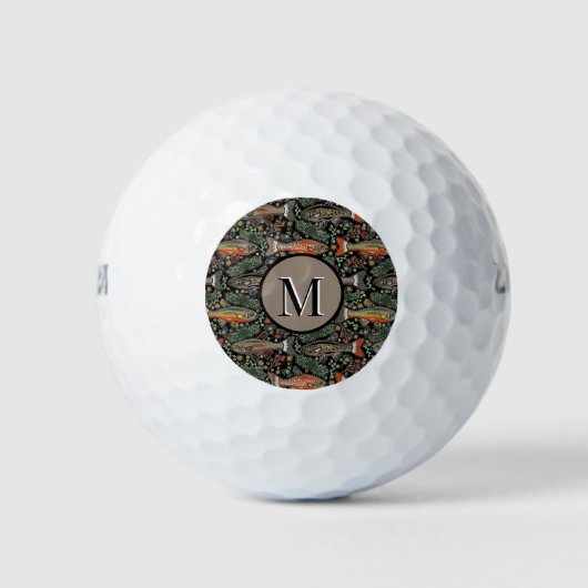 Gepersonaliseerde zoetwatervis Stijlvol Gevist Golfballen (Voorkant)