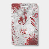 Gepersonaliseerde Zombie Apocalypse Bloed Lanyard Badge (Achterkant)