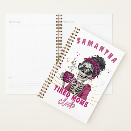 Gepersonaliseerde Zombie Koffie Moe Moeders Club E Planner (Display)