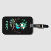 Gepersonaliseerde Zombie Peacock Bagagelabel (Voorkant (horizontaal))