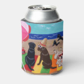 Gepersonaliseerde Zomer Breeze Labradors Schildere Blikjeskoeler (Blikje Achterkant)