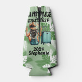 Gepersonaliseerde zomer meisjes reis reizen flesjeskoeler (Achterkant)