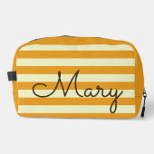 Gepersonaliseerde zomer strepen cosmetische tas (Voorkant)