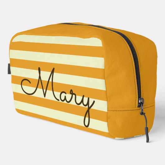 Gepersonaliseerde zomer strepen cosmetische tas (Rechterhoek)