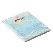 Gepersonaliseerde zomer to-do lijst notitieblok (Schuin)