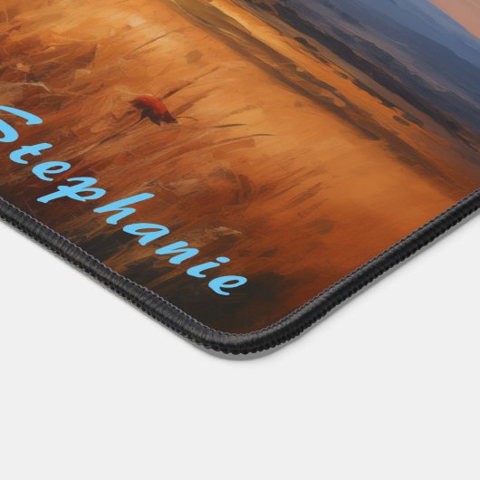 Gepersonaliseerde Zomer Veld Landschap Desk Mat (Hoek)