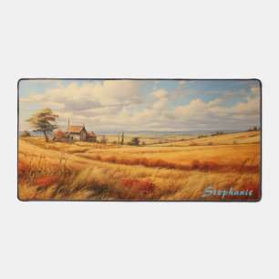 Gepersonaliseerde Zomer Veld Landschap Desk Mat