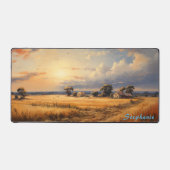 Gepersonaliseerde Zomer Veld Landschap Desk Mat (Voorkant)