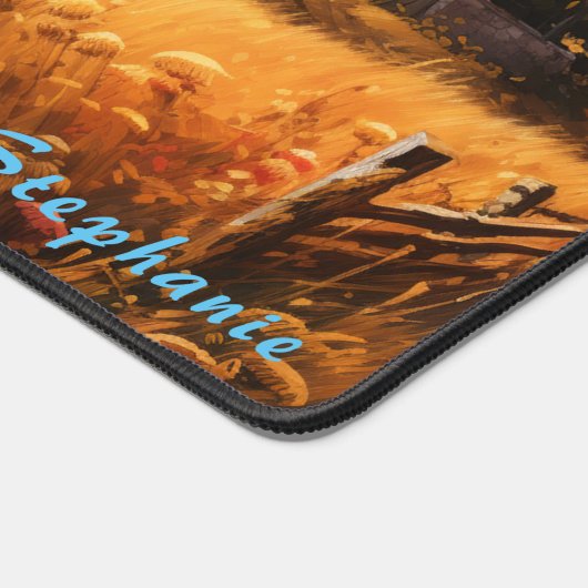 Gepersonaliseerde Zomer Veld Landschap Desk Mat (Hoek)