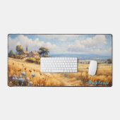 Gepersonaliseerde Zomer Veld Landschap Desk Mat (Keyboard & Muis)