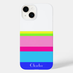 Gepersonaliseerde zomer vibes kleur blok telefoonh Case-Mate iPhone 14 hoesje