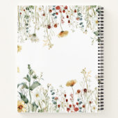 Gepersonaliseerde Zomer Wildflower Field Notitieboek (Achterkant)