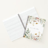 Gepersonaliseerde Zomer Wildflower Field Notitieboek (Binnen)