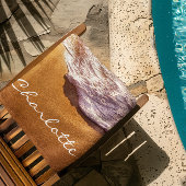 Gepersonaliseerde zomer zonsondergang strand strandlaken