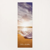 Gepersonaliseerde zomer zonsondergang strand yogamat (Achterkant)