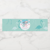 Gepersonaliseerde Zomerzwembad Party Waterfles Etiket (Enkel label)