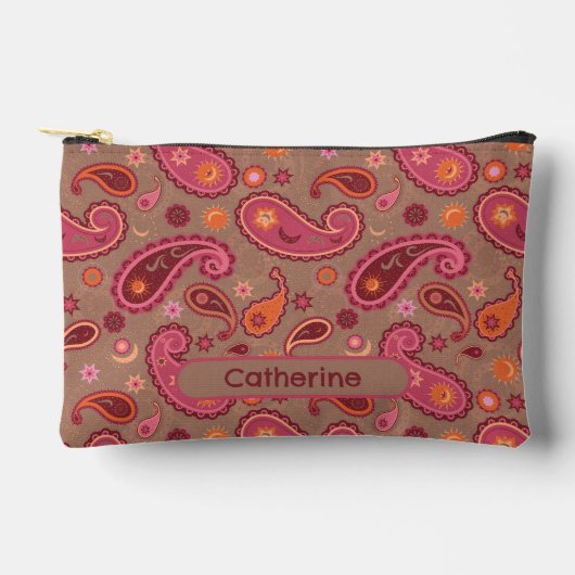 Gepersonaliseerde zon maan sterren paisley patroon etui (Voorkant)