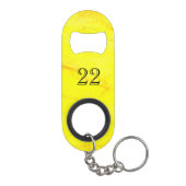 Gepersonaliseerde zonne-gele Sleutelhanger flesope Mini Flessenopener (Achterkant)