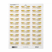 Gepersonaliseerde zonnebloem bloemen retour adres  etiket (Full Sheet)