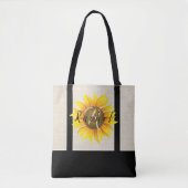 Gepersonaliseerde zonnebloem boodschappentas tote bag (Voorkant)