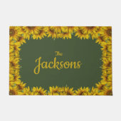 Gepersonaliseerde  Zonnebloem Borded Deurmat (Voorkant)