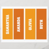 Gepersonaliseerde Zonnebloem Custom Name Bladwijze (Achterkant)