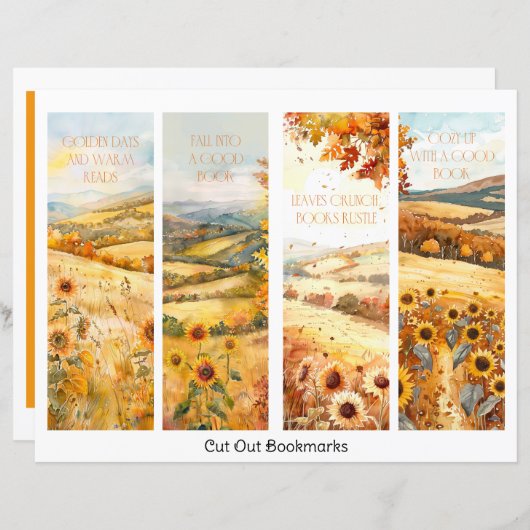 Gepersonaliseerde Zonnebloem Custom Name Bladwijze (Voorkant / Achterkant)