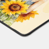 Gepersonaliseerde Zonnebloem Esthetische Desk Mat (Hoek)