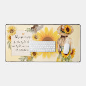 Gepersonaliseerde Zonnebloem Esthetische Desk Mat (Keyboard & Muis)
