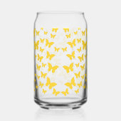 Gepersonaliseerde zonnebloem in vlinders blikvorm glas (Rechts)