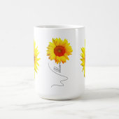 Gepersonaliseerde Zonnebloem Koffie Mok (Naam & in (Center)