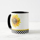Gepersonaliseerde zonnebloem koffiemok mok (Voorkant links)